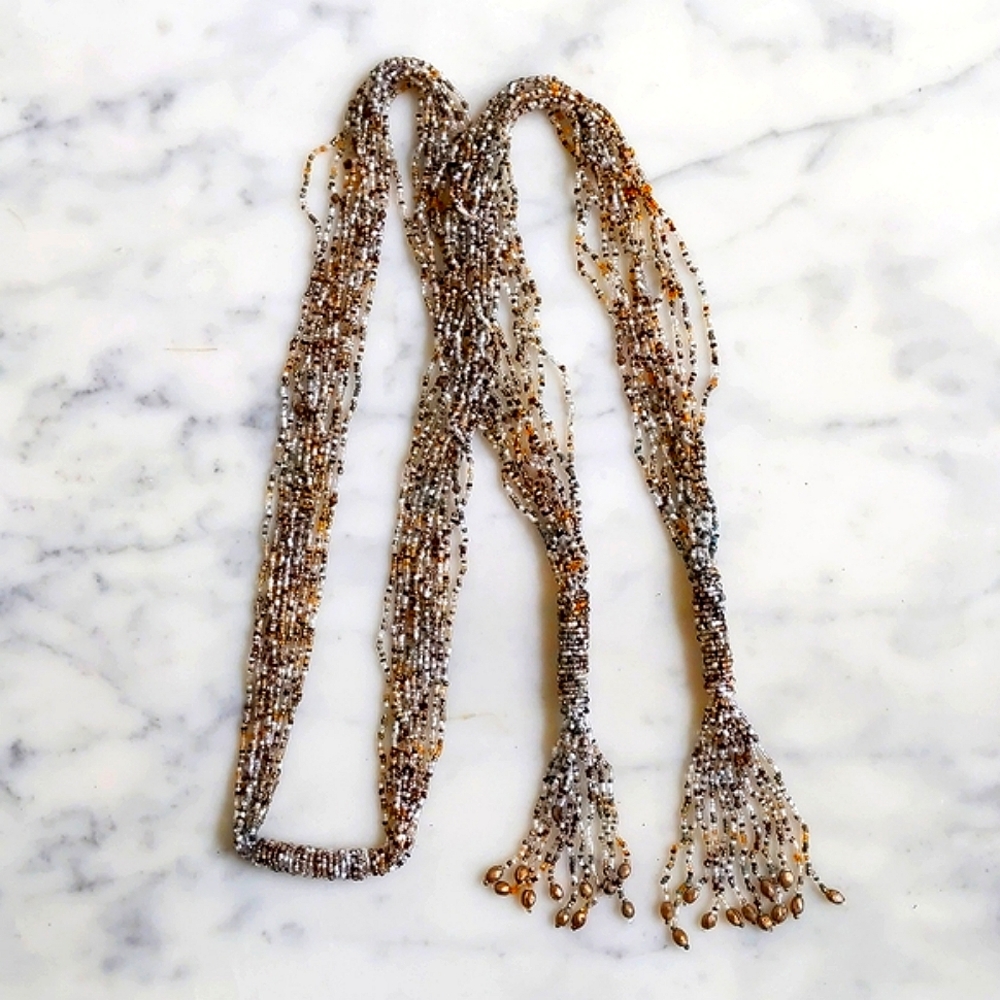 RARE! NWOT. Vintage The Limited Multiple Strands and Multiple Colors Beaded Belt